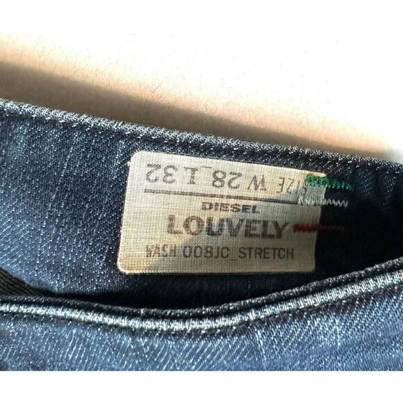 Diesel Dark Blue Louvely Stretch Denim Jeans Women's W: 28 L: 32 Read‎ - Picture 3 of 12